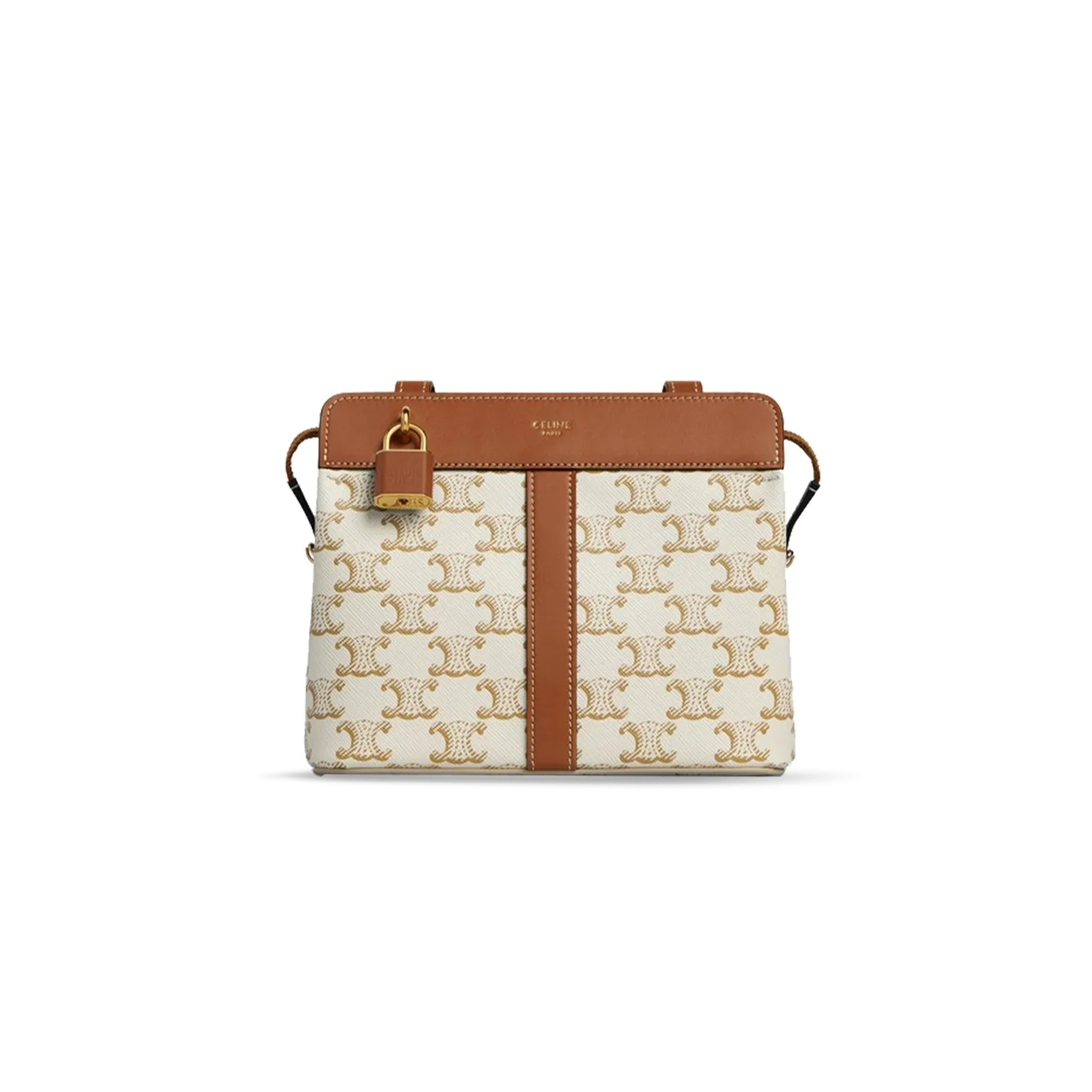 Ce**e shoulder bag in teen cabas de france canvas and calfskin 191992bzj.01bc (19*16*11cm)